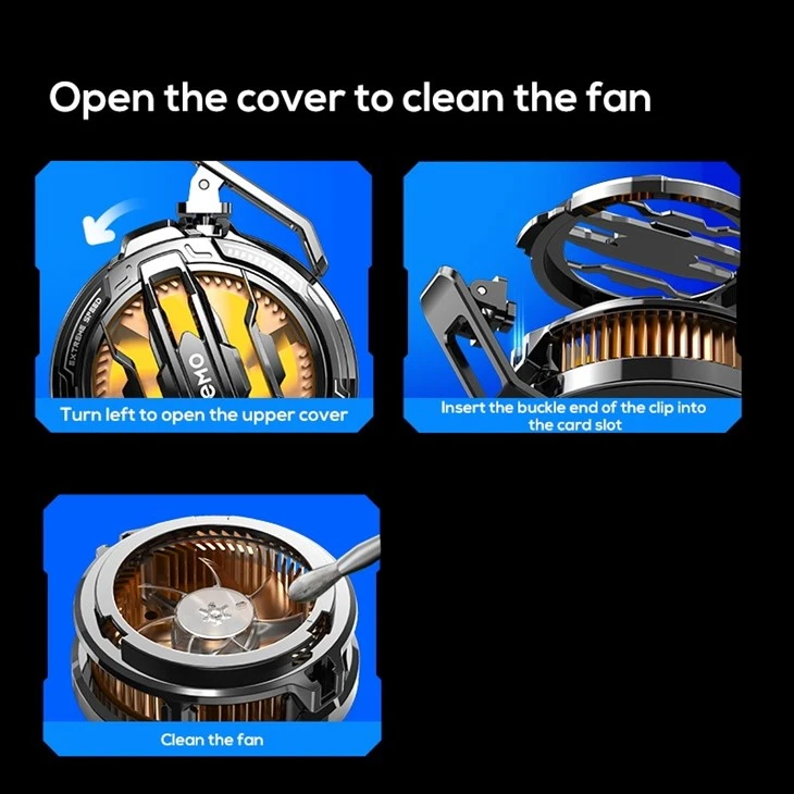 MEMO CX07 RGB Semiconductor Phone Game Cooler Mobile Cooling Fan For Gaming factory